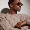 Round-Frame Titanium Sunglasses - BK Round-Frame Titanium Sunglasses - BK