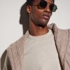Round-Frame Titanium Sunglasses - BK Round-Frame Titanium Sunglasses - BK