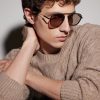 Round-Frame Titanium Sunglasses - BK Round-Frame Titanium Sunglasses - BK