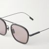 Round-Frame Titanium Sunglasses - CU Round-Frame Titanium Sunglasses - CU