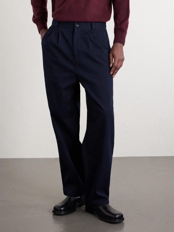 Ricky Wide-Leg Cotton-Twill Trousers - FR Ricky Wide-Leg Cotton-Twill Trousers - FR
