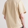 Jude Camp-Collar Organic Cotton and Linen-Blend Shirt - BK Jude Camp-Collar Organic Cotton and Linen-Blend Shirt - BK