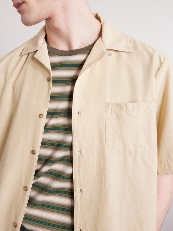 Jude Camp-Collar Organic Cotton and Linen-Blend Shirt - CU Jude Camp-Collar Organic Cotton and Linen-Blend Shirt - CU
