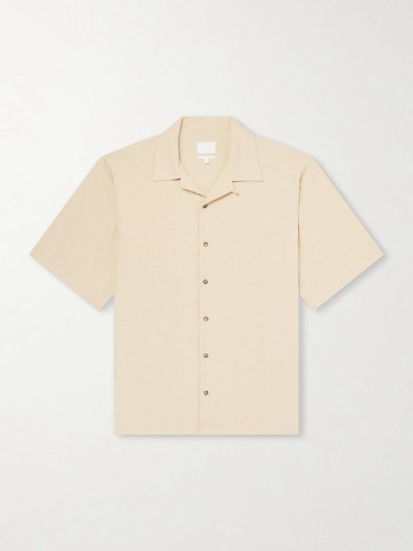 Jude Camp-Collar Organic Cotton and Linen-Blend Shirt Jude Camp-Collar Organic Cotton and Linen-Blend Shirt
