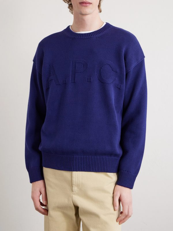 Logo-Intarsia Cotton Sweater - FR Logo-Intarsia Cotton Sweater - FR