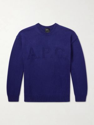Logo-Intarsia Cotton Sweater