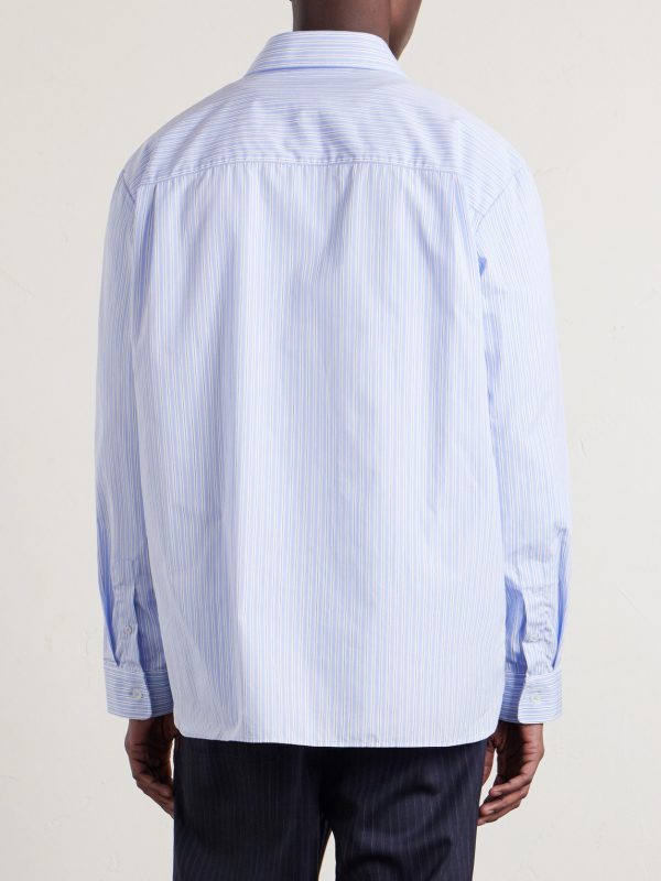 Malaury Logo-Embroidered Striped Cotton-Poplin Shirt - BK Malaury Logo-Embroidered Striped Cotton-Poplin Shirt - BK