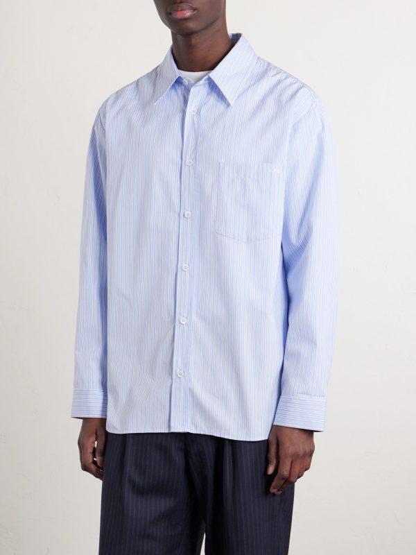 Malaury Logo-Embroidered Striped Cotton-Poplin Shirt - FR Malaury Logo-Embroidered Striped Cotton-Poplin Shirt - FR