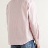 Button-Down Collar Striped Cotton Shirt - BK Button-Down Collar Striped Cotton Shirt - BK