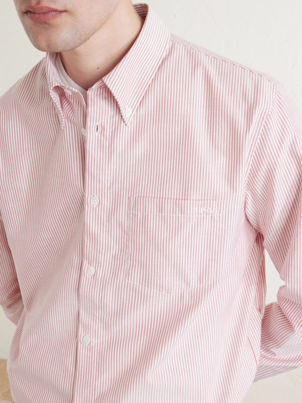 Button-Down Collar Striped Cotton Shirt - CU Button-Down Collar Striped Cotton Shirt - CU