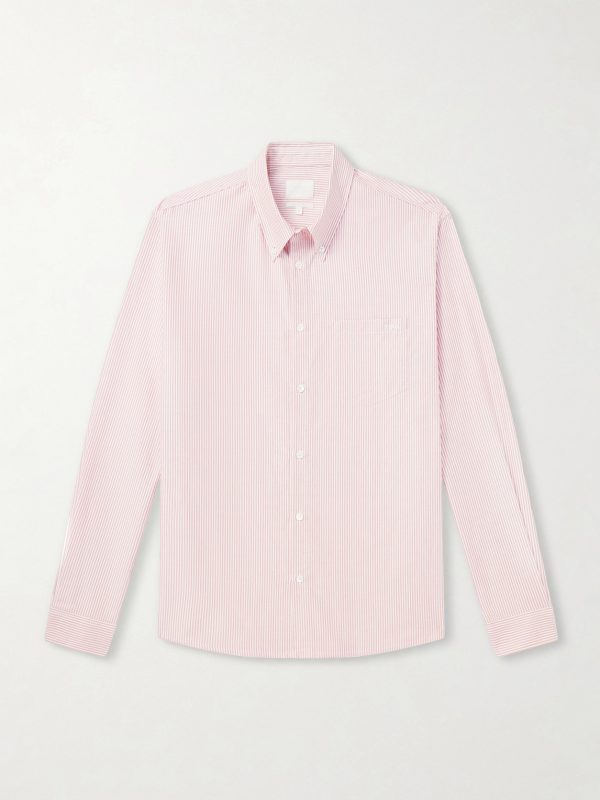 Button-Down Collar Striped Cotton Shirt Button-Down Collar Striped Cotton Shirt