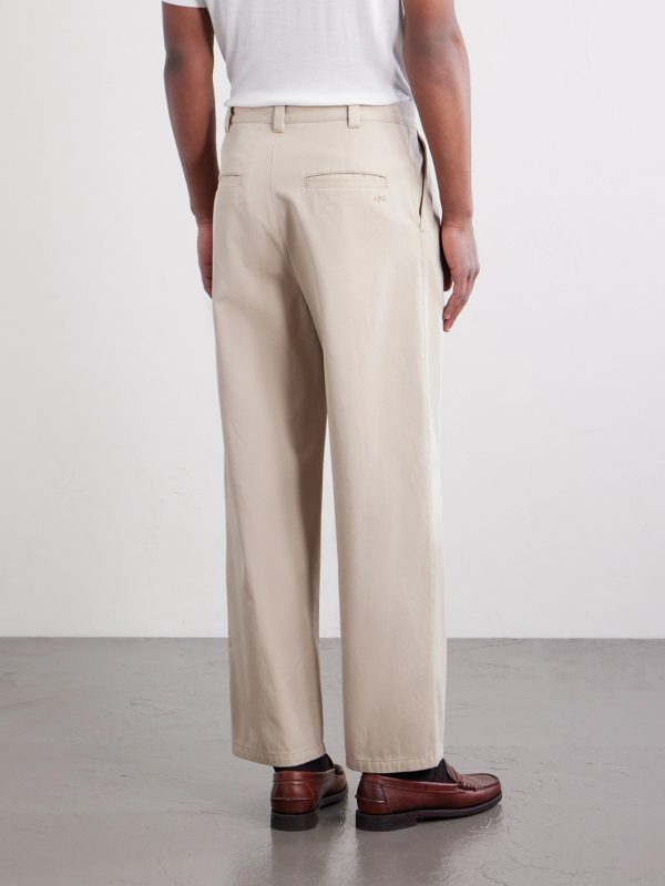 Ricky Pleated Wide-Leg Cotton Trousers - BK
