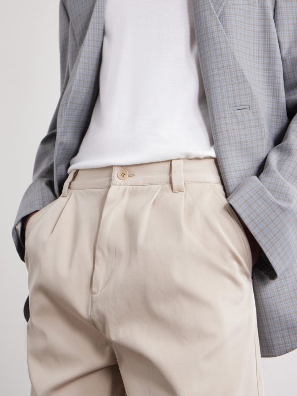 Ricky Pleated Wide-Leg Cotton Trousers - CU