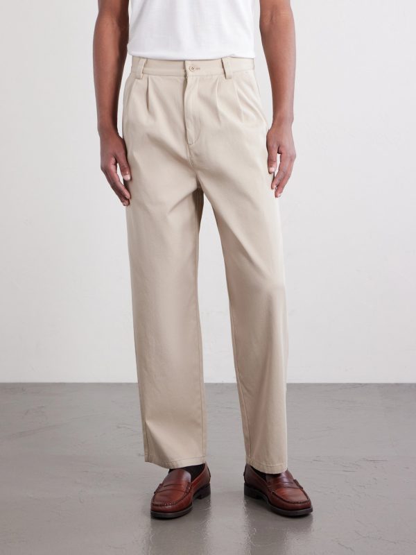 Ricky Pleated Wide-Leg Cotton Trousers - FR