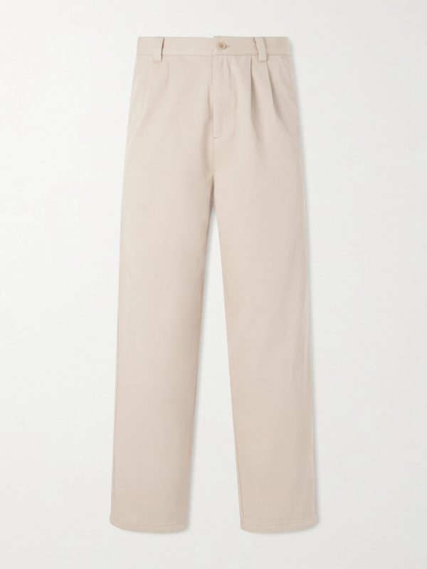 Ricky Pleated Wide-Leg Cotton Trousers