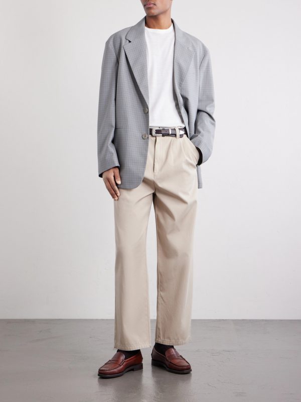 Ricky Pleated Wide-Leg Cotton Trousers - OU