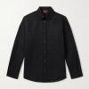 Monogrammed Cotton-Blend Jacquard Shirt Monogrammed Cotton-Blend Jacquard Shirt
