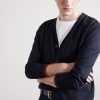 Webbing-Trimmed Wool Cardigan - CU Webbing-Trimmed Wool Cardigan - CU
