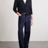 Webbing-Trimmed Wool Cardigan - OU Webbing-Trimmed Wool Cardigan - OU
