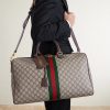Savoy Leather-Trimmed Coated-Canvas Weekend Bag - FR