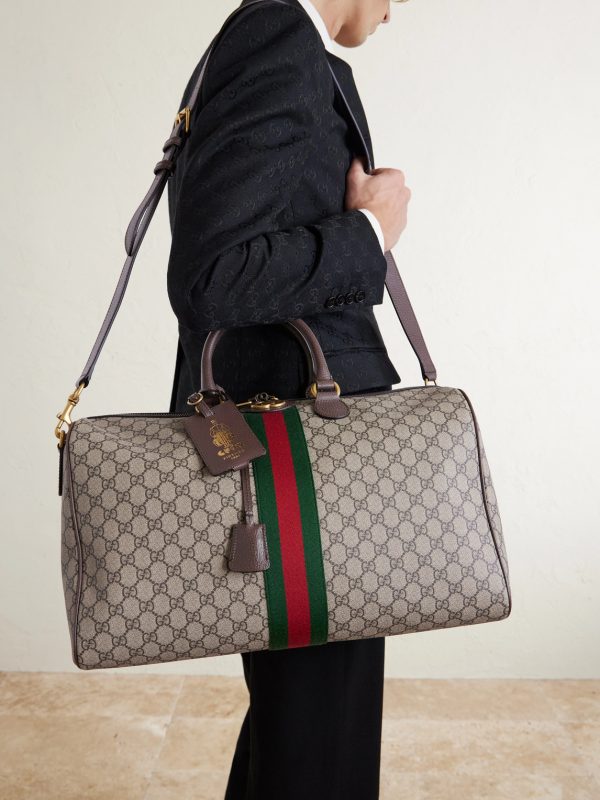 Savoy Leather-Trimmed Coated-Canvas Weekend Bag - FR