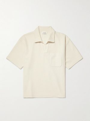 Textured Cotton-Blend Polo Shirt Textured Cotton-Blend Polo Shirt