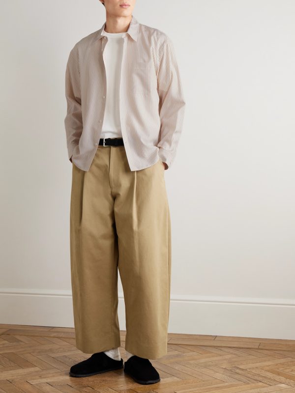 Relaxed Striped Lyocell Shirt - OU Relaxed Striped Lyocell Shirt - OU