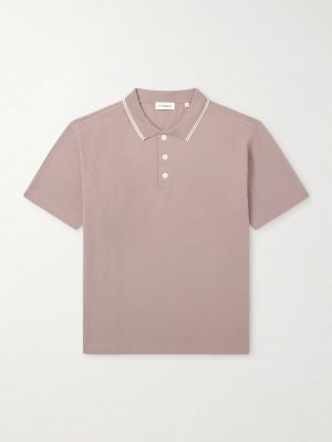 Striped Cotton-Piqué Polo Shirt Striped Cotton-Piqué Polo Shirt