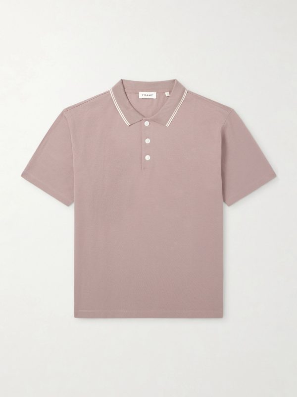 Striped Cotton-Piqué Polo Shirt Striped Cotton-Piqué Polo Shirt