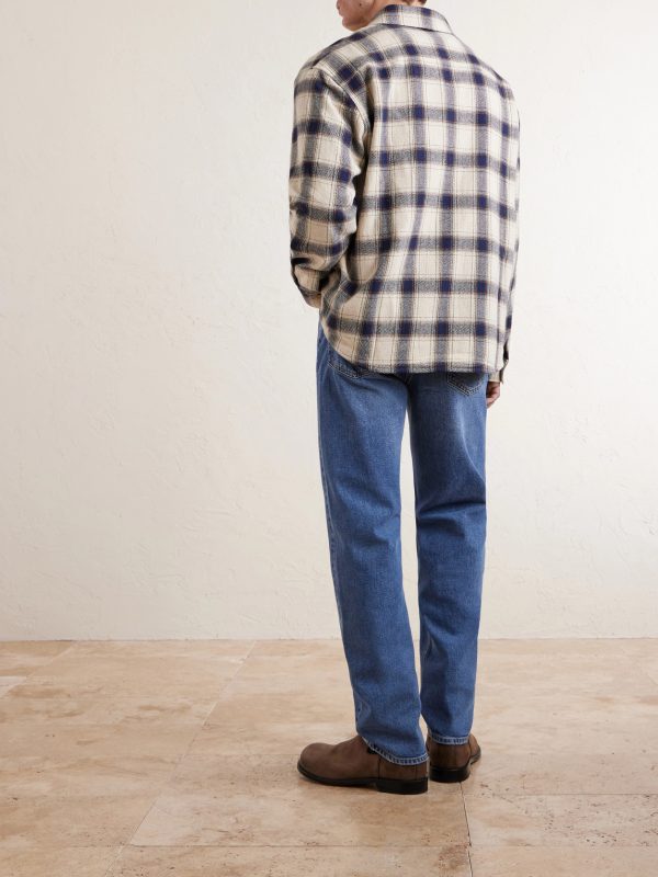 Checked Cotton-Blend Flannel Overshirt - BK Checked Cotton-Blend Flannel Overshirt - BK