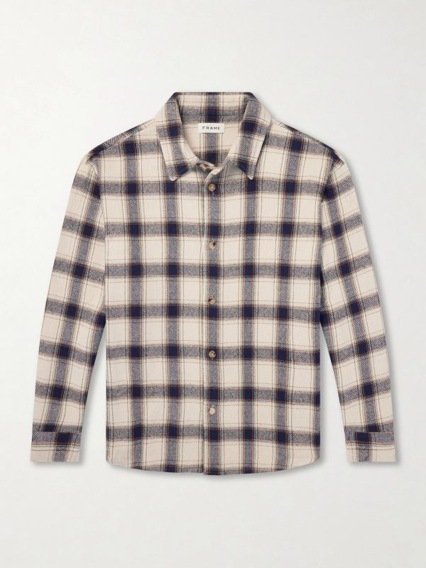 Checked Cotton-Blend Flannel Overshirt Checked Cotton-Blend Flannel Overshirt