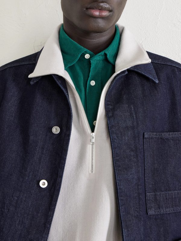 Virgin Wool Half-Zip Sweater - CU