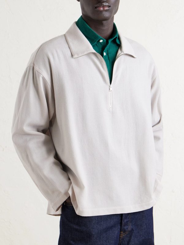 Virgin Wool Half-Zip Sweater - FR