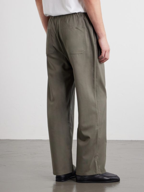 Wide-Leg Virgin Wool Trousers - BK Wide-Leg Virgin Wool Trousers - BK