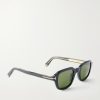 Square-Frame Acetate Sunglasses - FR Square-Frame Acetate Sunglasses - FR