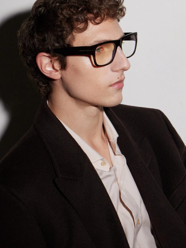 Square-Frame Acetate Glasses - BK