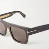 Square-Frame Acetate Sunglasses - CU
