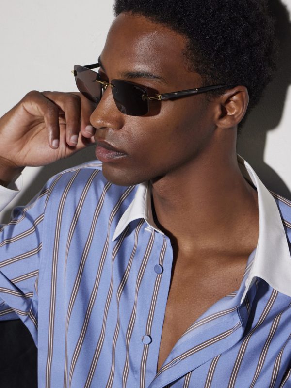 Square-Frame Titanium and Acetate Sunglasses - BK Square-Frame Titanium and Acetate Sunglasses - BK