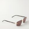 Square-Frame Titanium and Acetate Sunglasses - FR Square-Frame Titanium and Acetate Sunglasses - FR