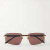 Square-Frame Titanium and Acetate Sunglasses Square-Frame Titanium and Acetate Sunglasses