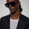 Square-Frame Acetate Sunglasses - BK