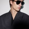 Rupert-02 Aviator-Frame Metal Sunglasses - BK