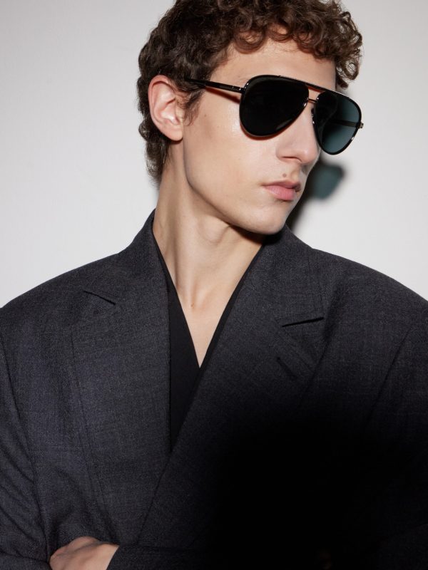 Rupert-02 Aviator-Frame Metal Sunglasses - BK