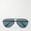 Rupert-02 Aviator-Frame Metal Sunglasses
