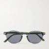 Prescott Round-Frame Acetate Sunglasses