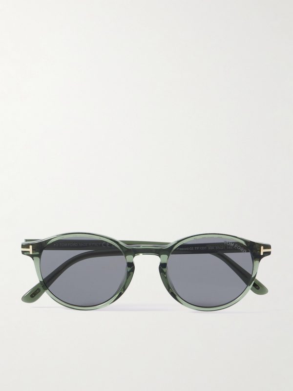 Prescott Round-Frame Acetate Sunglasses