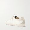 Super-Star Distressed Suede-Trimmed Leather Sneakers - BK Super-Star Distressed Suede-Trimmed Leather Sneakers - BK