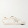 Super-Star Distressed Suede-Trimmed Leather Sneakers Super-Star Distressed Suede-Trimmed Leather Sneakers