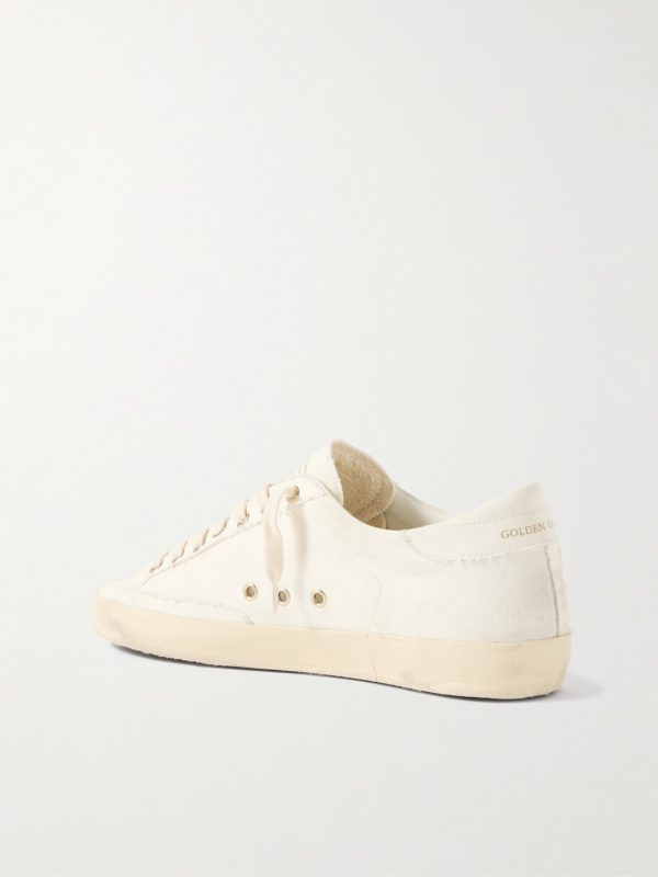 Super-Star Distressed Canvas Sneakers - BK Super-Star Distressed Canvas Sneakers - BK