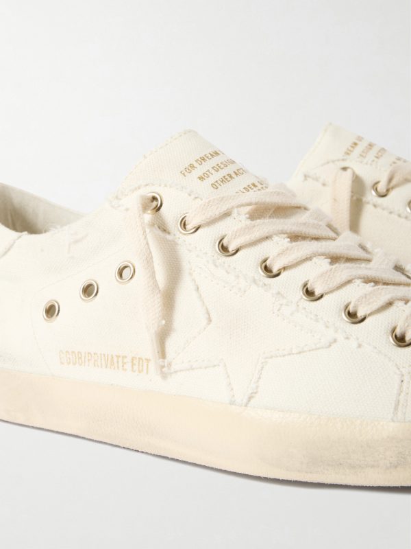 Super-Star Distressed Canvas Sneakers - CU Super-Star Distressed Canvas Sneakers - CU